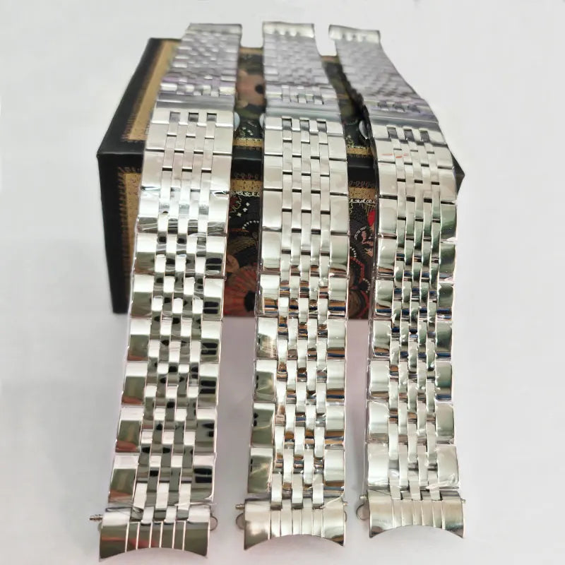 19mm Solid Stainless Steel WatchBand For TISSOT Strap Butterfly Buckle 304L Metal Wrist Traditional Watch Curved End Accessories