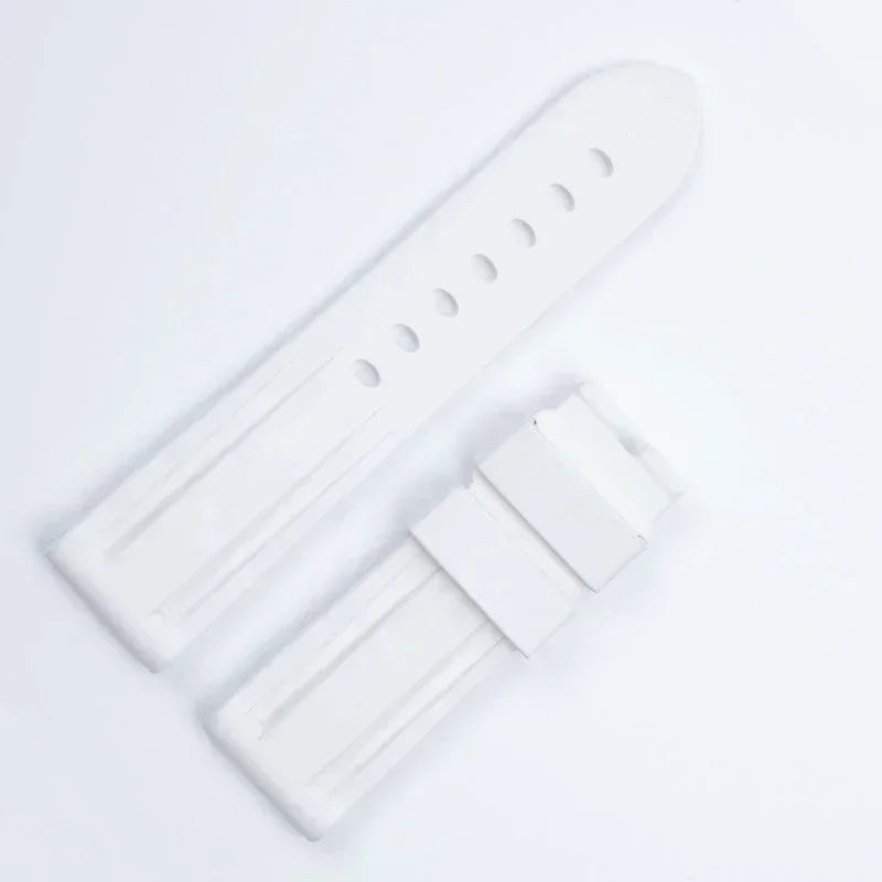2025 Quality Fluororubber Soft FKM Rubber Watch Band For Panerai Strap Accessories PAM111 441 Watchbands 22/24mm With Clasp New