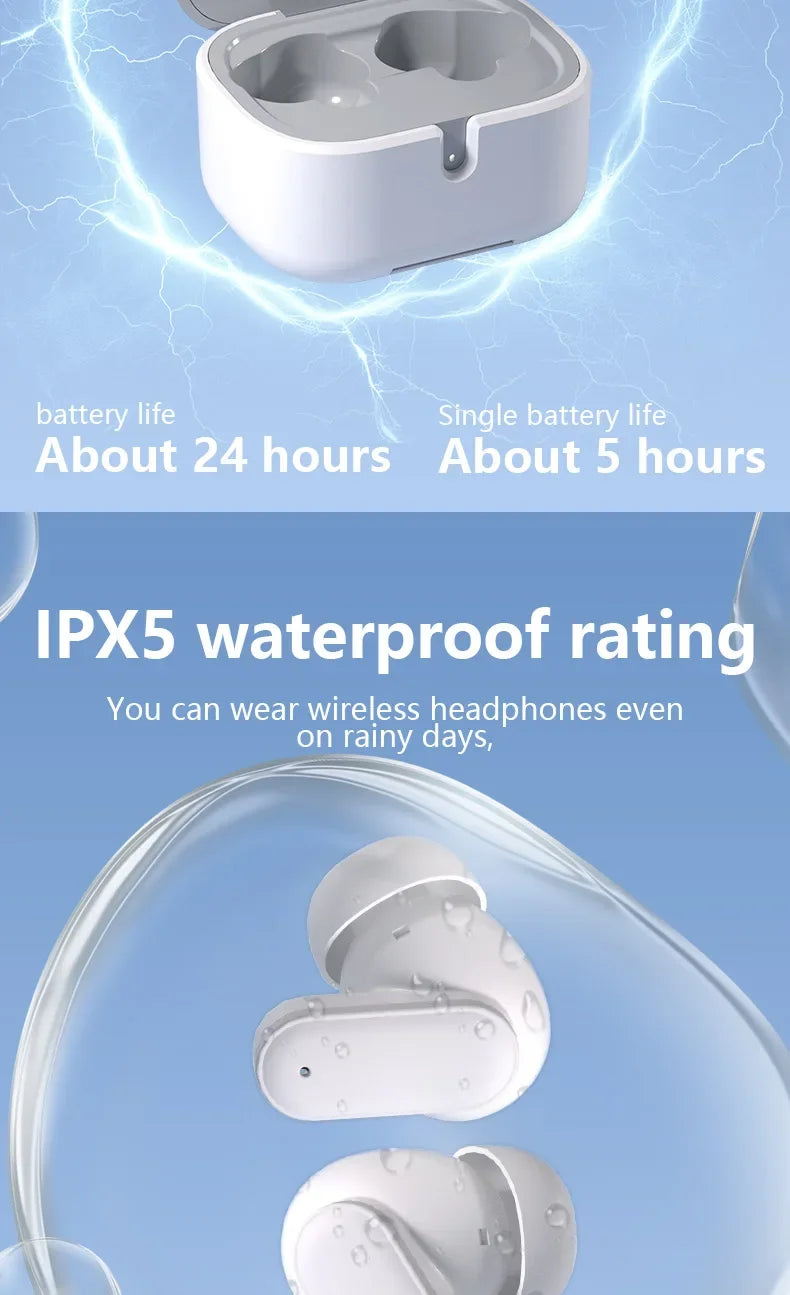 Xiaomi Auricular Wireless Bluetooth Earphones In Ear Noise Reduction Sports Waterproof for Android, iOS, PC Long Battery Life