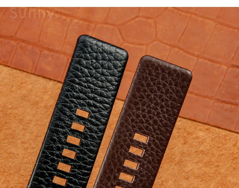 Cow Leather Watch Strap for Diesel Dz4323 1657 4318 DZ7312 DZ7257 Watchband 24 26 28 30mm Watch Bracelet Belt Black Brown White