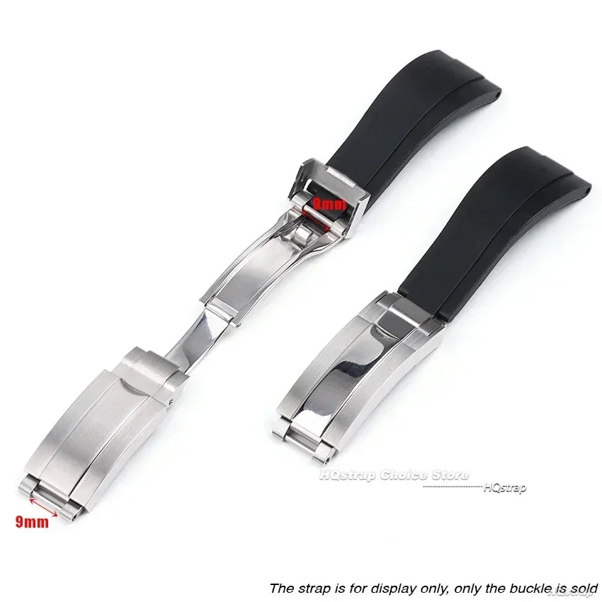 9mm Watch Band Glide Clasp for Rolex DAYTONA SUBMARINER GMT Yacht-Master Stainless Steel Fine-tuning Pull Button Watch Buckle