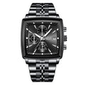 LIGE Top Brand Luxury Mens Watches Fashion Military Square Chronograph Quartz Wristwatches For Men Sports Waterproof Watch Men