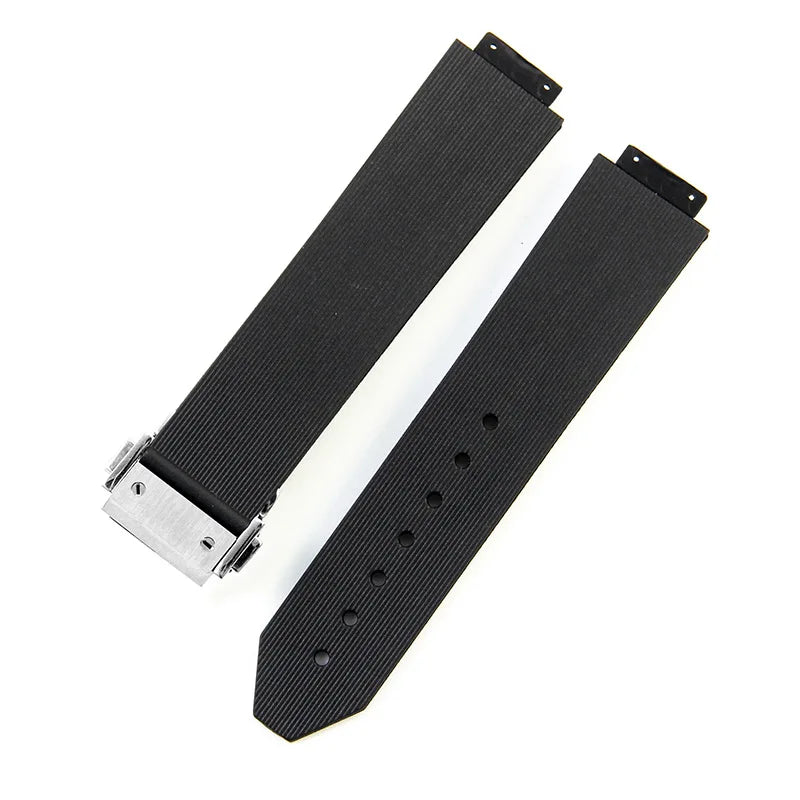 19mmx26mm Silicone Rubber Watch Strap for HUBLOT Classic Fusion Curved End Links Waterproof Men women Watch Strap