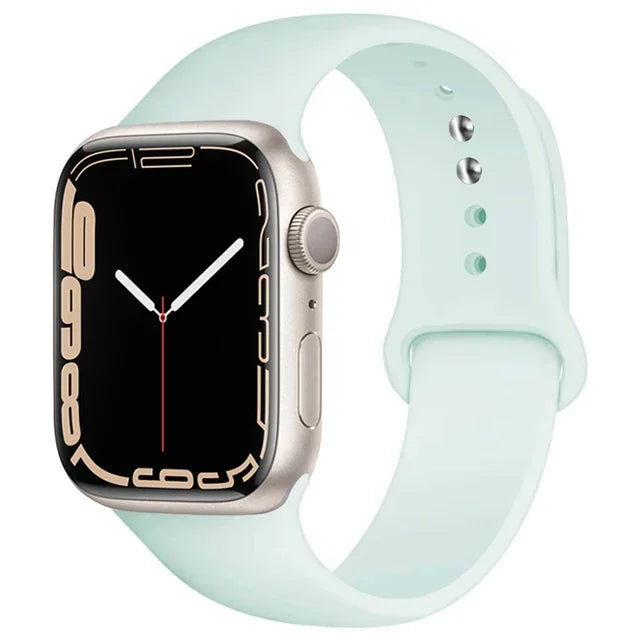 Silicone Band For Apple Watch strap 46mm 44mm 45mm 40mm 41mm 42-38mm 49mm sport bracelet iwatch series 11 10 9 8 7 6 5 SE Ultra3