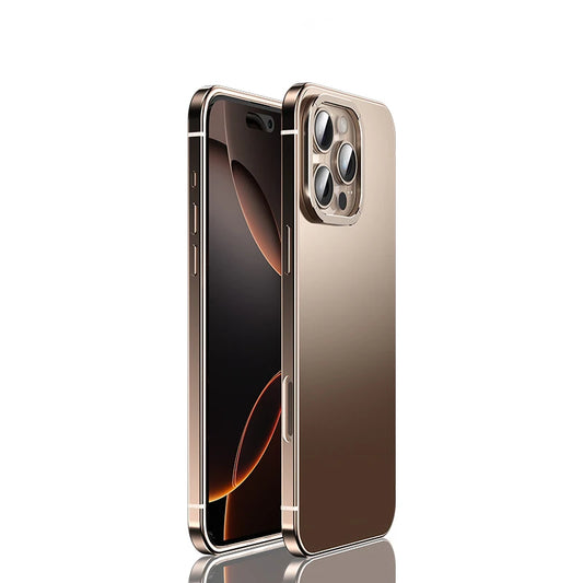 Metal stainless steel Case for iPhone 15 16 Pro Max Camera Protective Case iphone Original Color ultrathin Phone Back Cover
