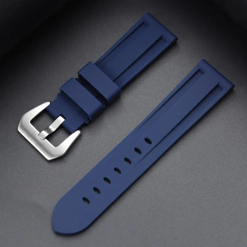 Camouflage Soft Silicone Strap 20/22mm 24mm 26mm Rubber Watch Band for Panerai for Casio for Omega Waterproof Men Sport Bracelet