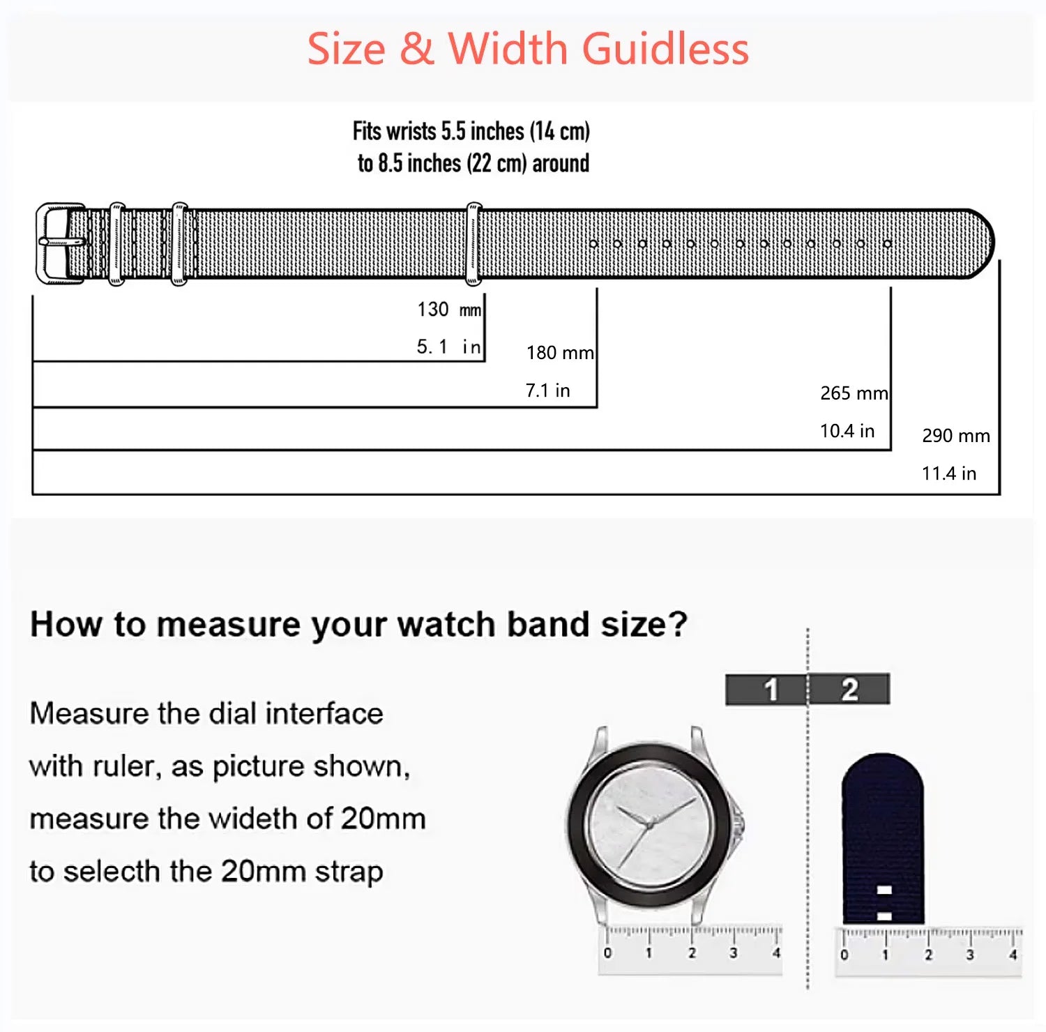 Ribbed Nylon Watch Band 20mm 22mm Comfortable Watch Straps Loop Military Washable Blet for Men Watchbands
