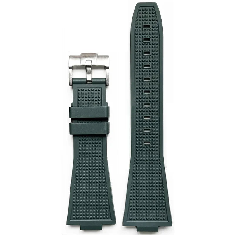 12mm Quick Release Fluoro Rubber Strap for Tissot PRX Powermatic 40mm T137.407 T137.410 FKM Men Convex Replace Watch Band Belt
