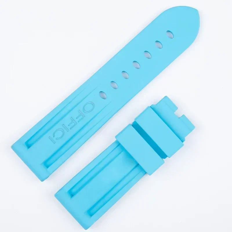 2025 Quality Fluororubber Soft FKM Rubber Watch Band For Panerai Strap Accessories PAM111 441 Watchbands 22/24mm With Clasp New