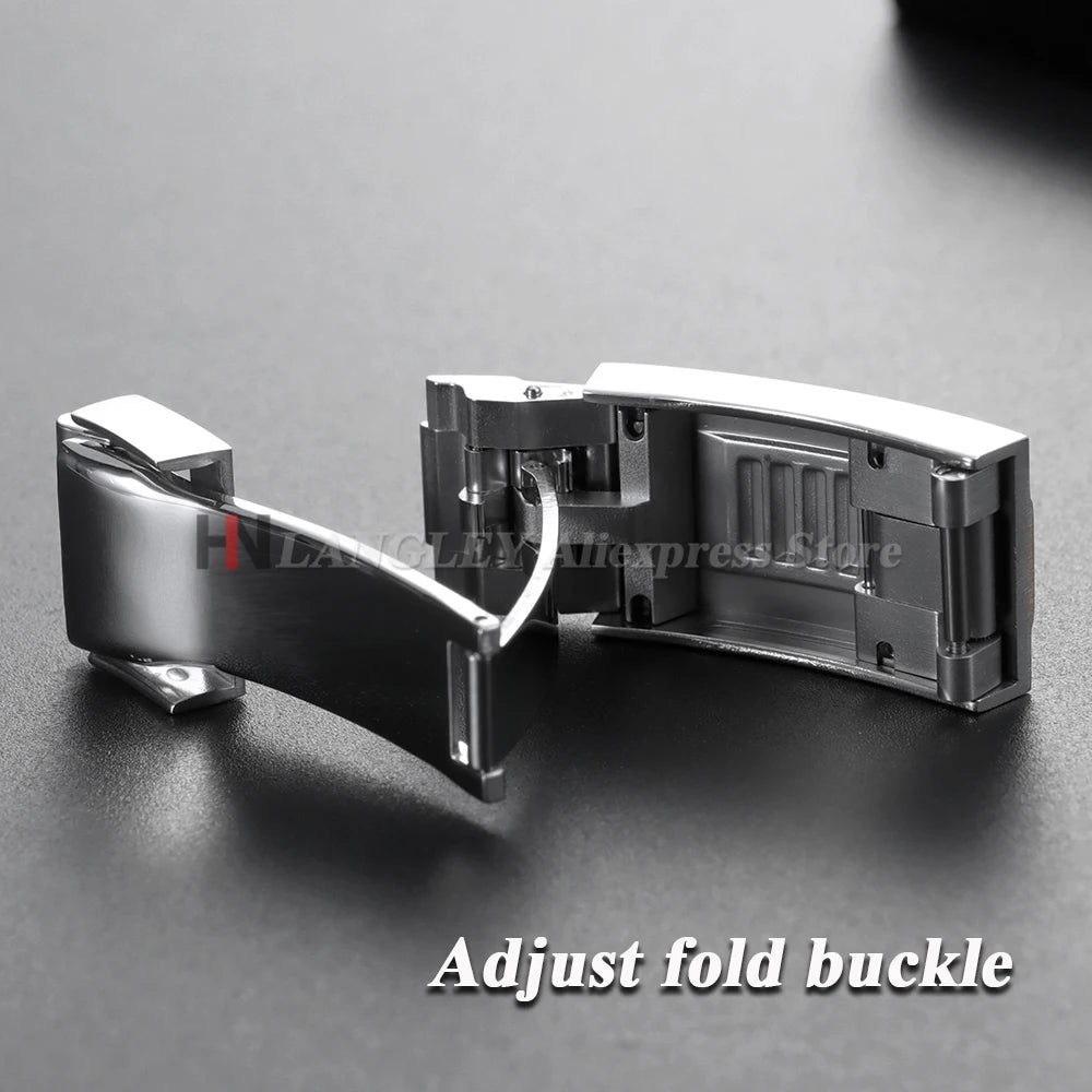 9mmx16mm Stainless Steel Double Safety Fold Watch Buckle for Rolex Submariner Oysterflex Daytona GMT Watch Band Clasps 9mmx9mm