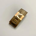High-Grade Gildelock Watch Buckle - Silver Solid Stainless Steel Adjustable Deployment Clasp for Rolex GMT/Submariner 9x9mm