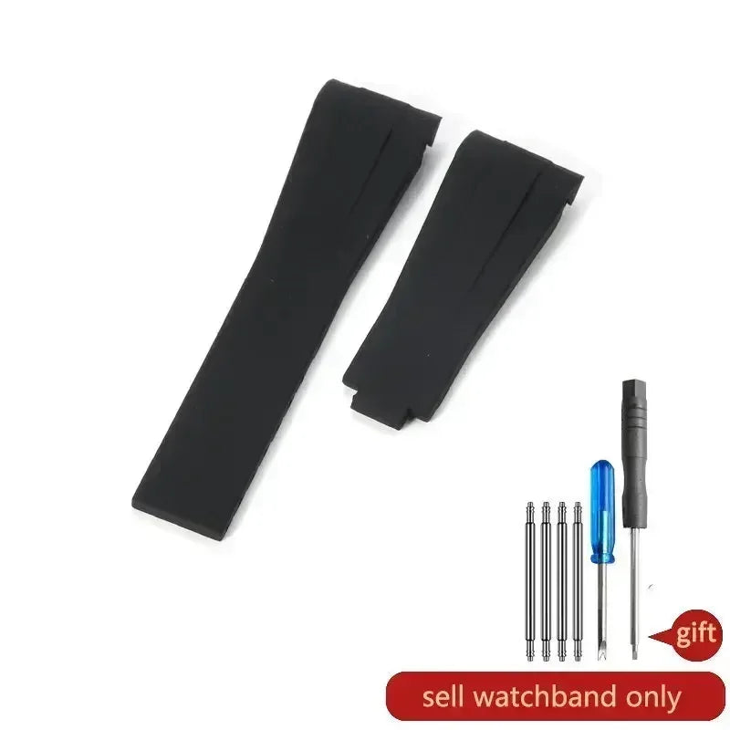 For Rolex Silicone Watch Accessories Original GMT Black Submariner Green Submariner Curved Interface Watch Strap 20 21mm