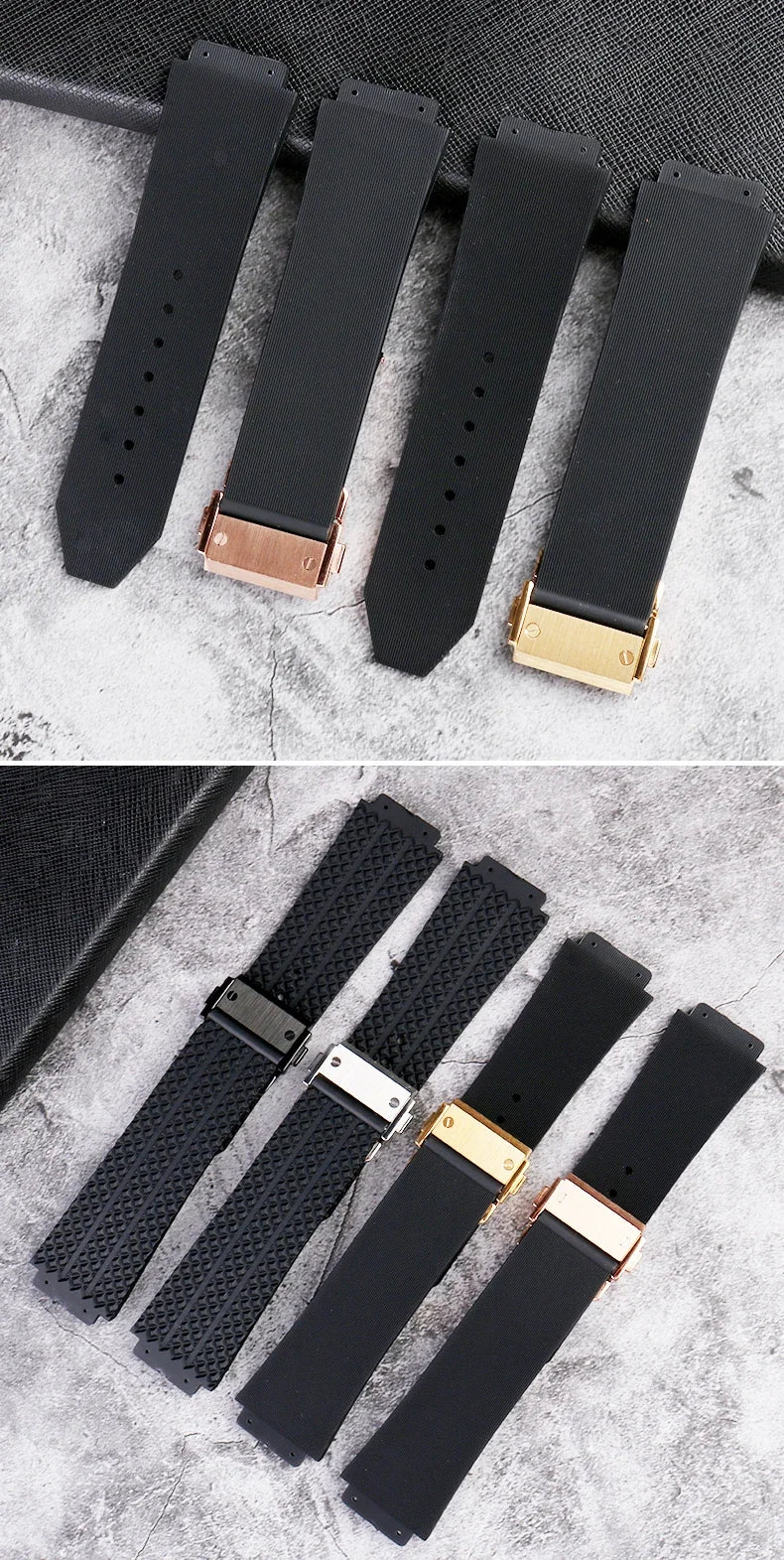 Watchband for HUBLOT BIG BANG Silicone 26*19mm Waterproof Men's Watch Strap Chain Watch Accessories Rubber Bracelet Wristband