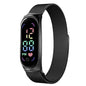 2024 New LED Women Watches for Girls Magnetic Watchband Strap Waterproof Touch Feminine Clock Digital Wristwatches Gift