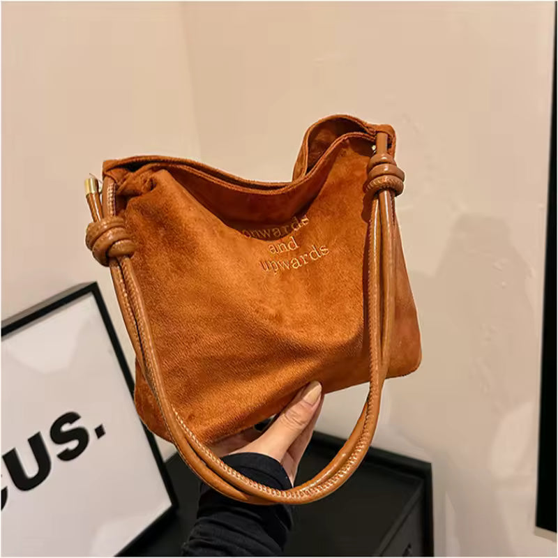 Hoor New York Suede Shoulder Bag – Women Designer Bucket Bag
