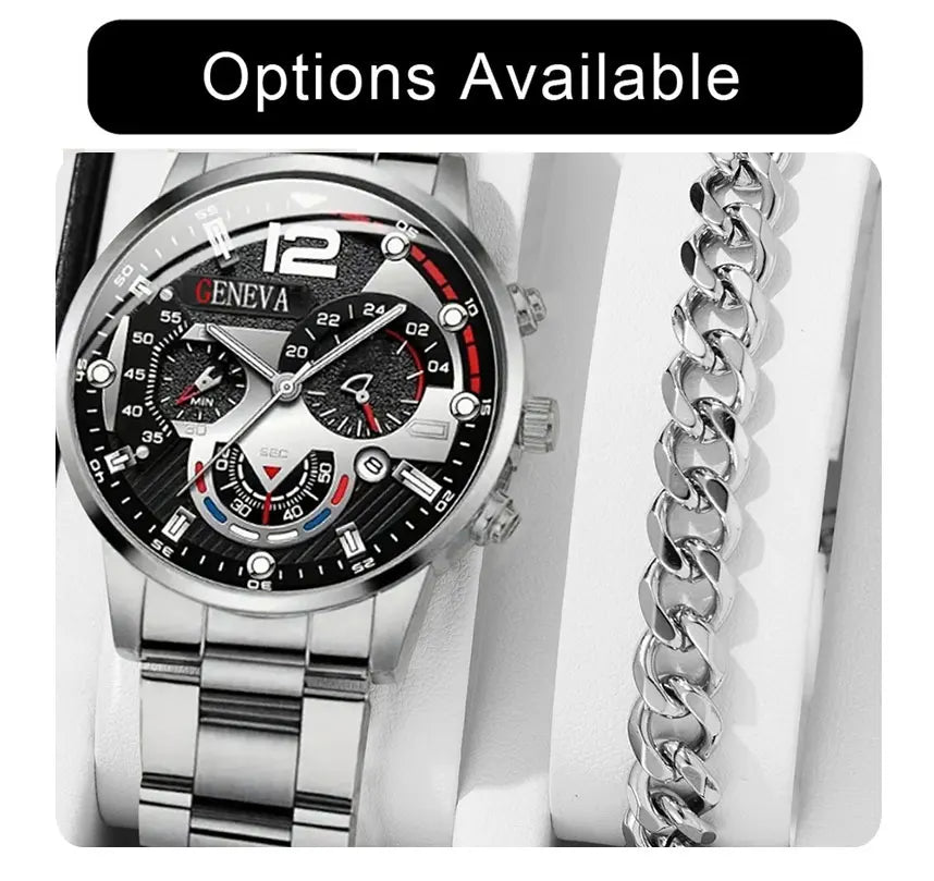 New Hot Watches Fashion Men Stainless Steel Watch Luxury Calendar Quartz Wristwatch Business Watches Man Clock Relogio Masculino