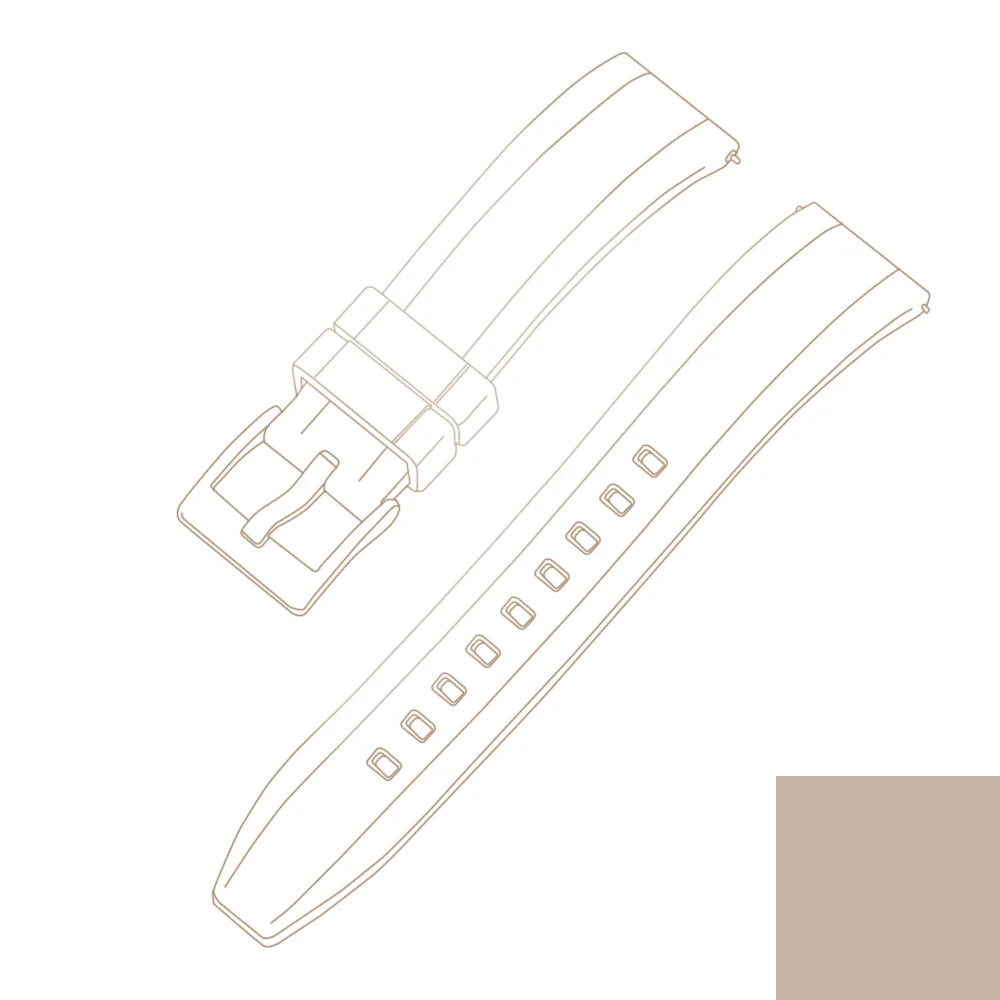 Premium Grade Vulcanized FKM Rubber Watch Strap 18mm 19mm 20mm 21mm 22mm 23mm 24mm Quick Release Watchbands