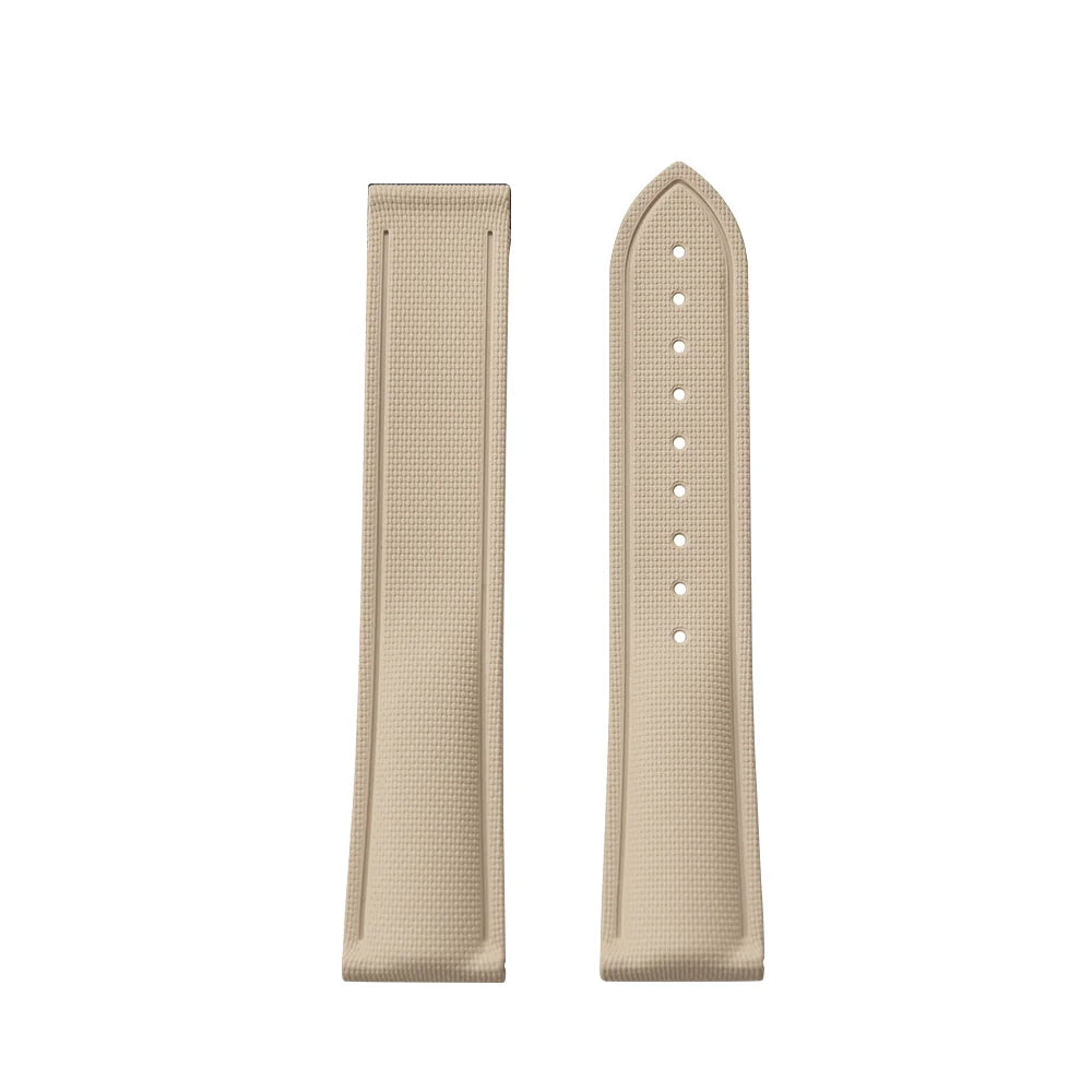 Premium Grade Soft FKM Rubber Watch Strap 20mm 21mm 22mm Perfect Fit Flat End Universal Quick Release Watch Strap