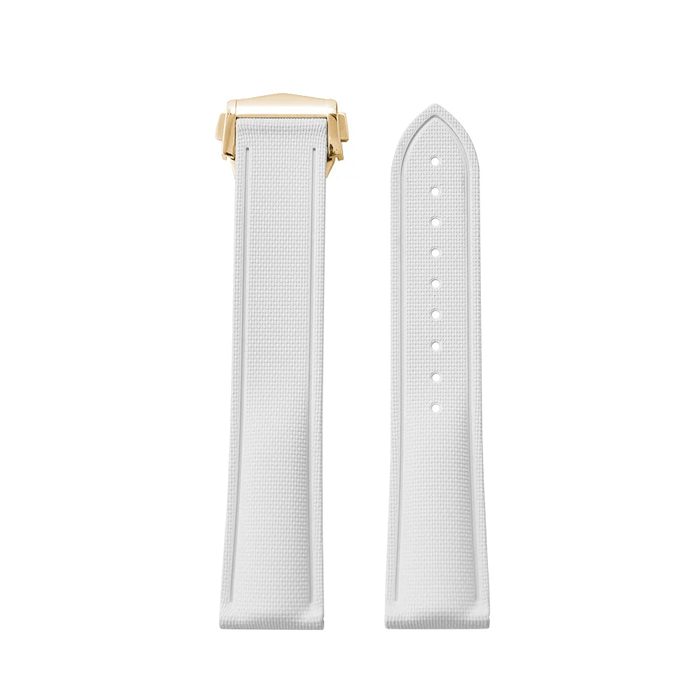 Premium Grade Soft FKM Rubber Watch Strap 20mm 21mm 22mm Perfect Fit Flat End Universal Quick Release Watch Strap