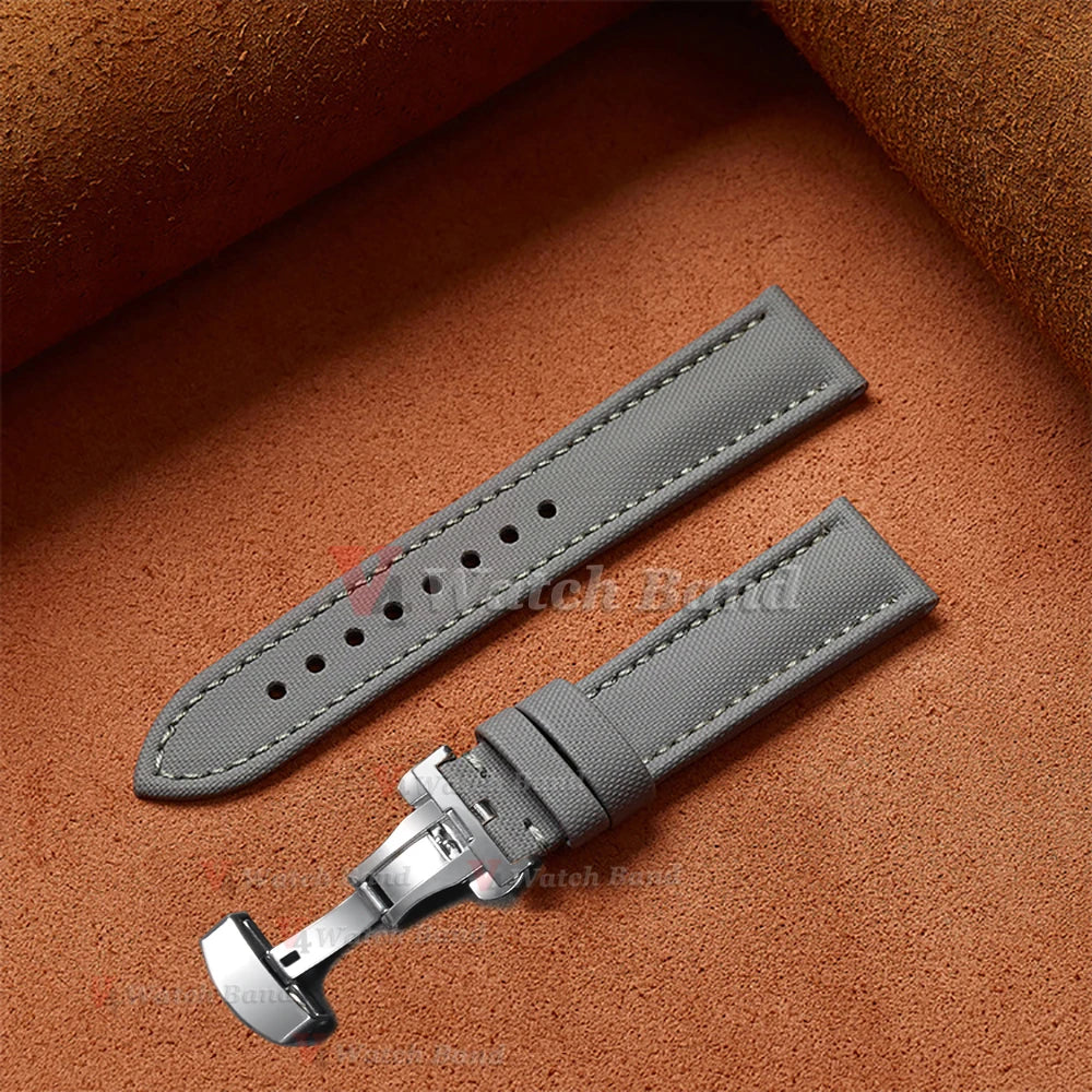 For Omega for Seiko Business Sailcloth Watch Strap 18/19/20/21/22mm Butterfly Buckle Waterproof MenWomen Quick Release Watchband