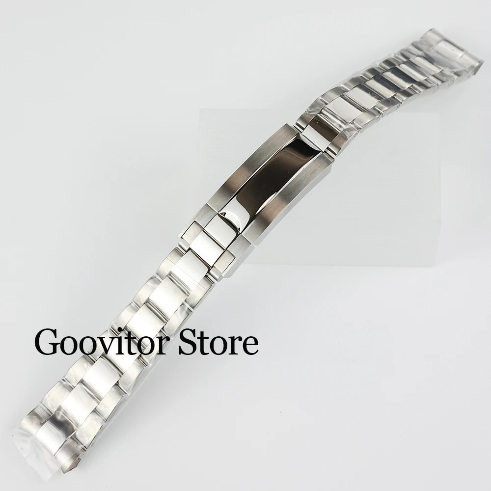 20MM Width Oyster/Jubilee Bracelet Silver Soild Steel Ad justment buckle Wristband for Datejust SUB GMT NH35 watch case 36/40mm