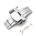 10/12/14/16/18/20/22mm Stainless Steel Strap Buckles Butterfly Buckle Polished Button Watchbands Clasp Watch Accessories