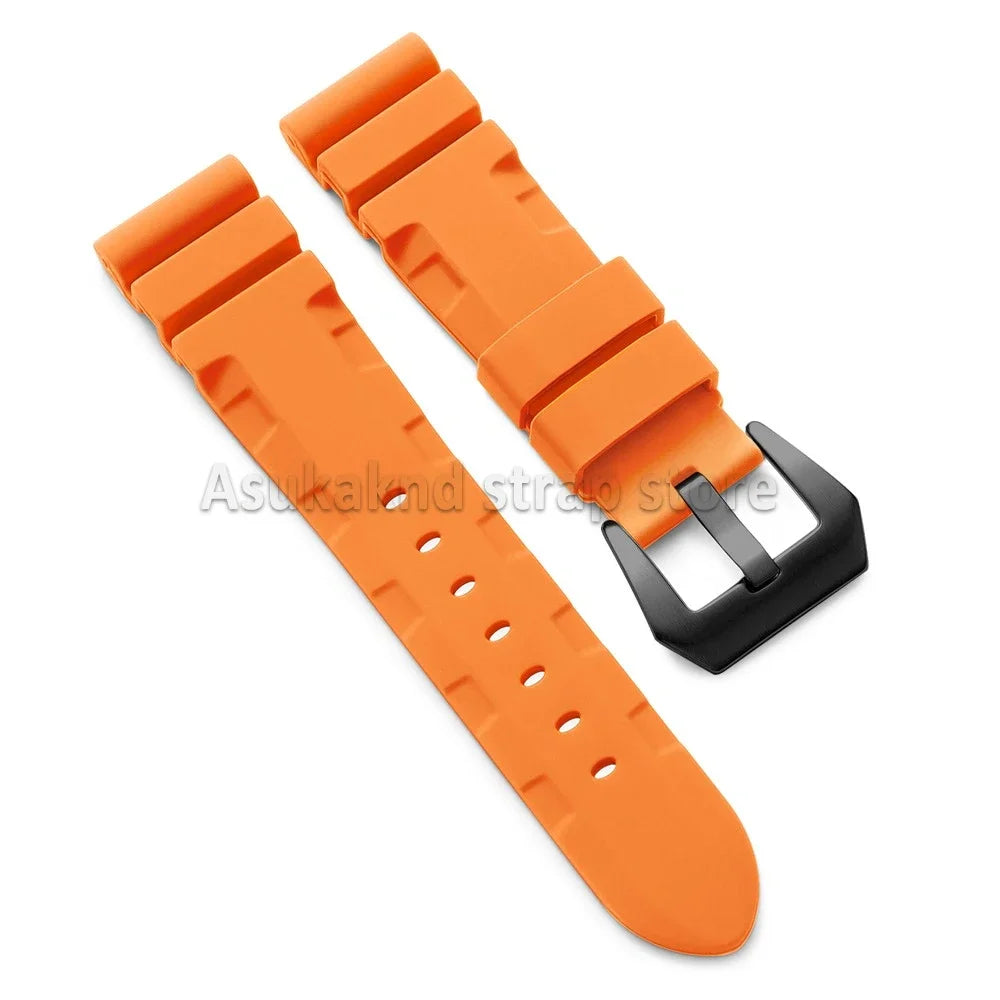 22mm 24mm 26mm For Panerai Silicone Strap for SUBMERSIBLE PAM441/351/111 Rubber Waterproof Watchband Bracelet Soft Sport Bands