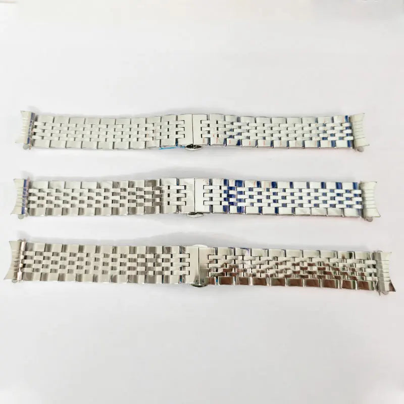 19mm Solid Stainless Steel WatchBand For TISSOT Strap Butterfly Buckle 304L Metal Wrist Traditional Watch Curved End Accessories