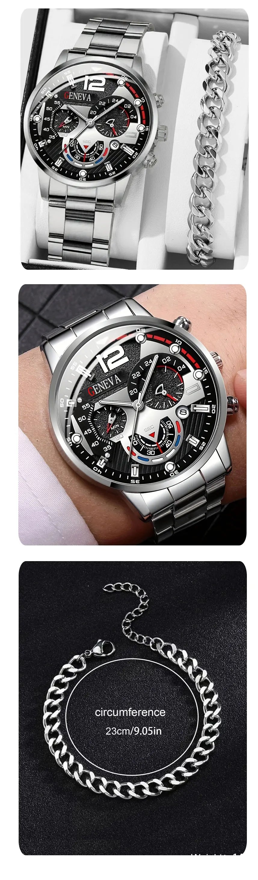 New Hot Watches Fashion Men Stainless Steel Watch Luxury Calendar Quartz Wristwatch Business Watches Man Clock Relogio Masculino