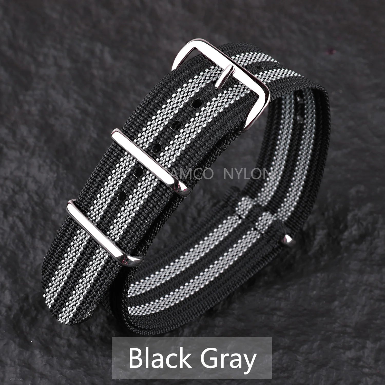 Ribbed Nylon Watch Band 20mm 22mm Comfortable Watch Straps Loop Military Washable Blet for Men Watchbands