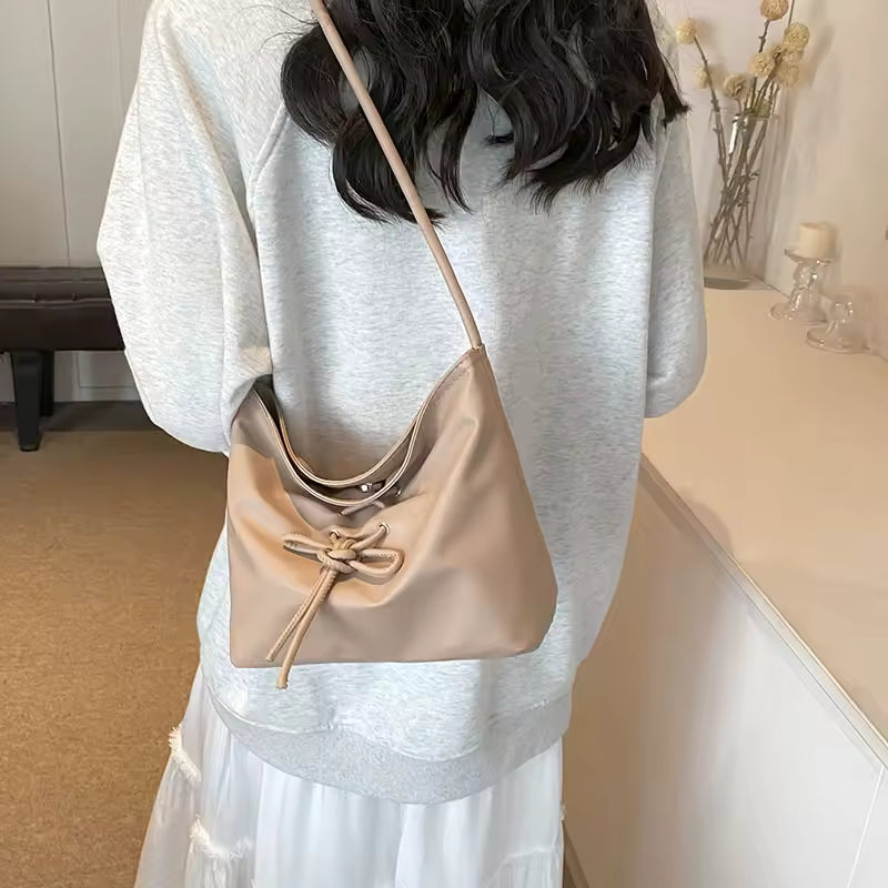 Hoor New York Canvas Shoulder Leather Tote Bag – Everyday Cute Bag