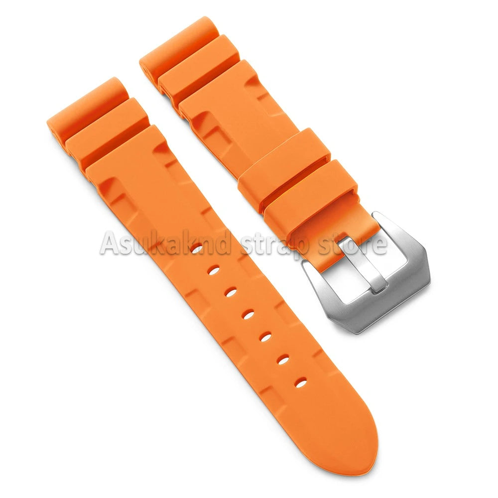 22mm 24mm 26mm For Panerai Silicone Strap for SUBMERSIBLE PAM441/351/111 Rubber Waterproof Watchband Bracelet Soft Sport Bands
