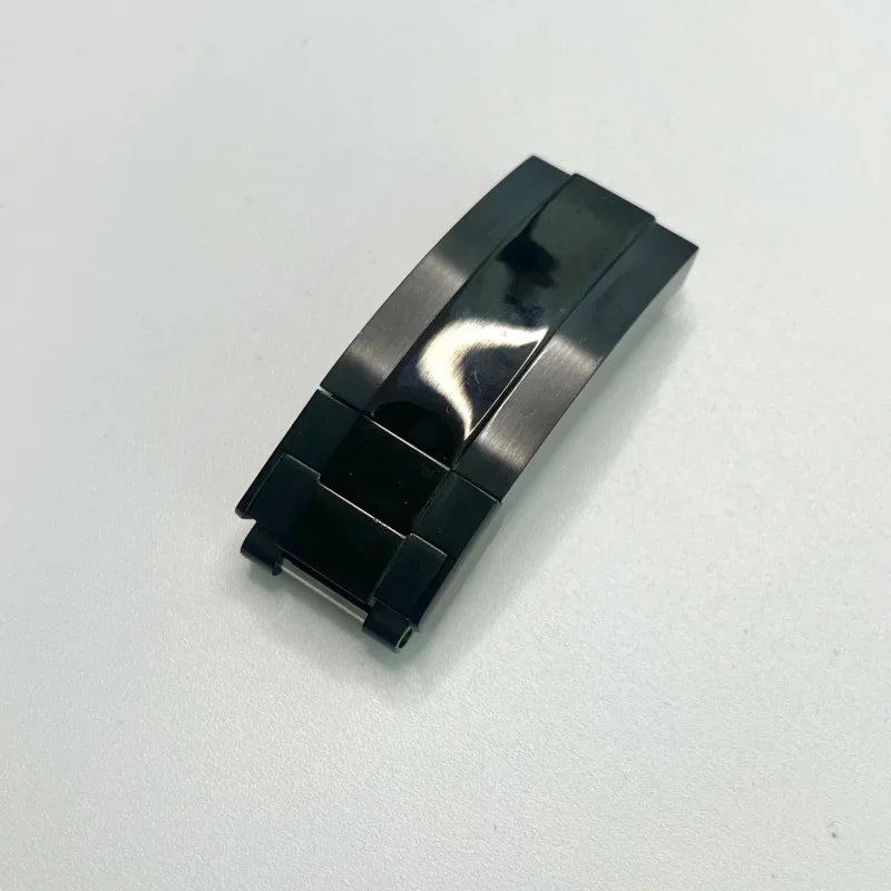 High-Grade Gildelock Watch Buckle - Silver Solid Stainless Steel Adjustable Deployment Clasp for Rolex GMT/Submariner 9x9mm