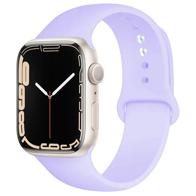 Silicone Band For Apple Watch strap 46mm 44mm 45mm 40mm 41mm 42-38mm 49mm sport bracelet iwatch series 11 10 9 8 7 6 5 SE Ultra3