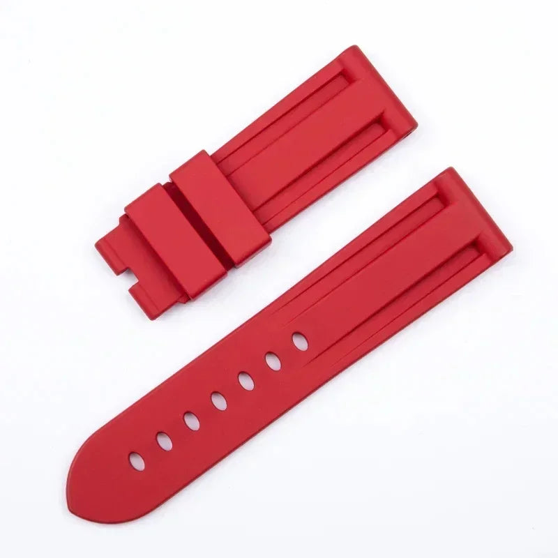 2025 Quality Fluororubber Soft FKM Rubber Watch Band For Panerai Strap Accessories PAM111 441 Watchbands 22/24mm With Clasp New