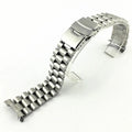 20mm 22mm Solid Stainless Steel Strap Curved End Folding Buckle Men Metal Replacement Band Bracelet Watch Accessories for Seiko