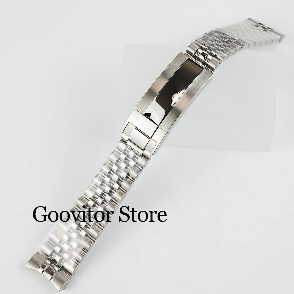 20MM Width Oyster/Jubilee Bracelet Silver Soild Steel Ad justment buckle Wristband for Datejust SUB GMT NH35 watch case 36/40mm