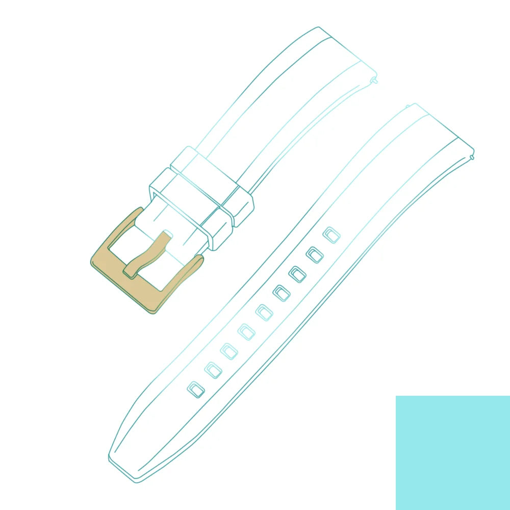 Premium Grade Vulcanized FKM Rubber Watch Strap 18mm 19mm 20mm 21mm 22mm 23mm 24mm Quick Release Watchbands