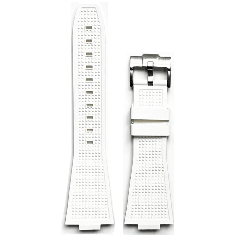 12mm Quick Release Fluoro Rubber Strap for Tissot PRX Powermatic 40mm T137.407 T137.410 FKM Men Convex Replace Watch Band Belt