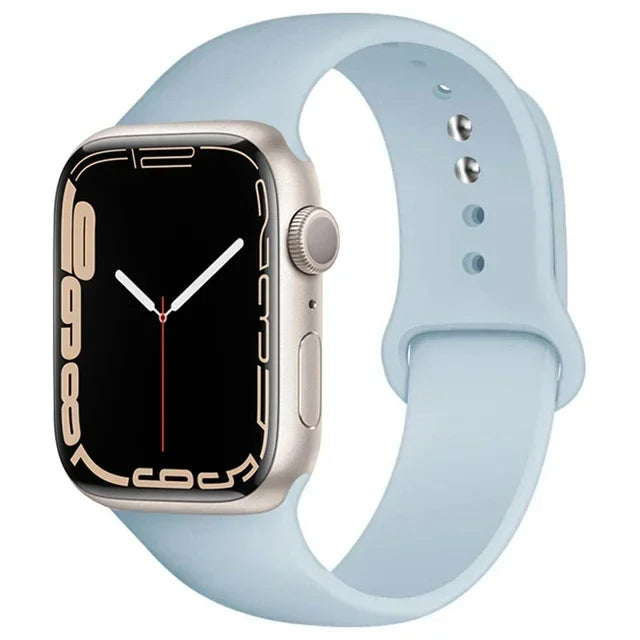 Silicone Band For Apple Watch strap 46mm 44mm 45mm 40mm 41mm 42-38mm 49mm sport bracelet iwatch series 11 10 9 8 7 6 5 SE Ultra3