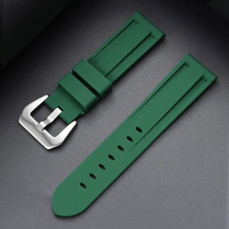 Camouflage Soft Silicone Strap 20/22mm 24mm 26mm Rubber Watch Band for Panerai for Casio for Omega Waterproof Men Sport Bracelet