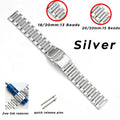 18mm 20mm 22mm 24mm Quick Release Stainless Steel Watch Strap for Men Women Universal Multi Beads Watch Bracelet with Tool