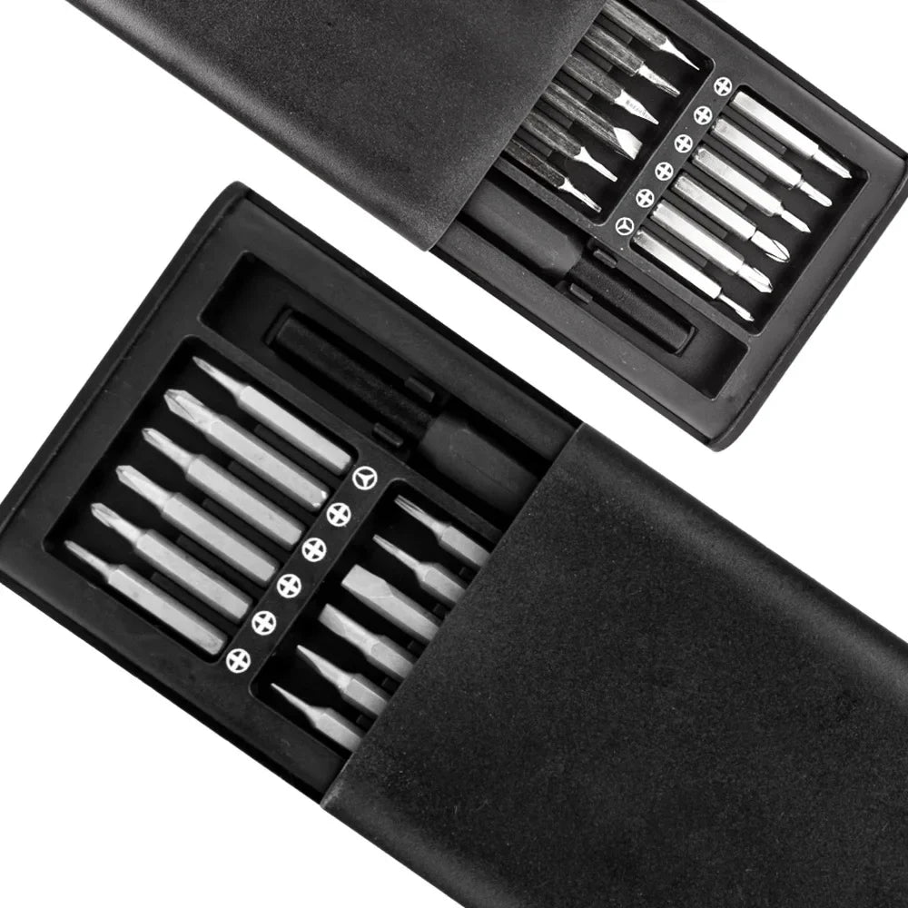 25 in 1 Precision Screwdriver Set Phillips Torx Hexagonal Flat Head Magnetic Screwdriver Head for iPhone PC Watch Camera Glasses