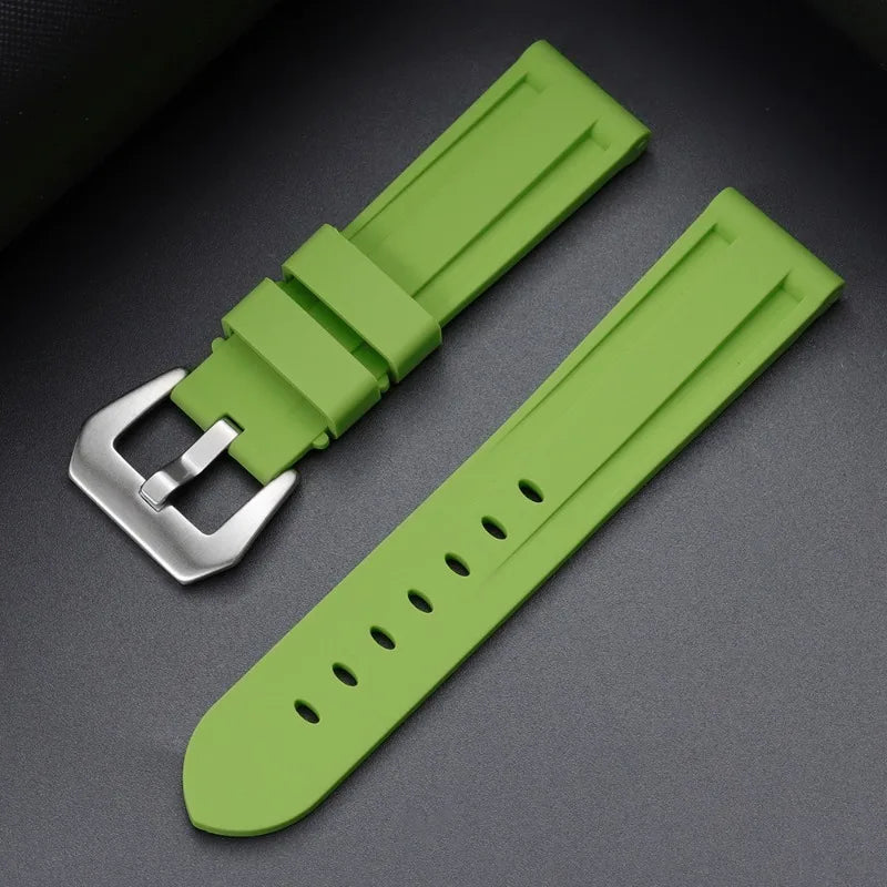 Camouflage Soft Silicone Strap 20/22mm 24mm 26mm Rubber Watch Band for Panerai for Casio for Omega Waterproof Men Sport Bracelet