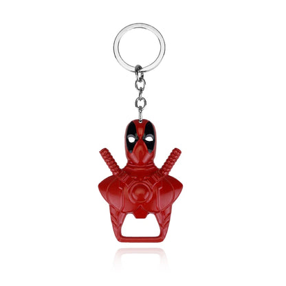 Movie Deadpool Bottle Opener Keychain Deadpool Mask Pendant Keyring for Men Gifts Accessories