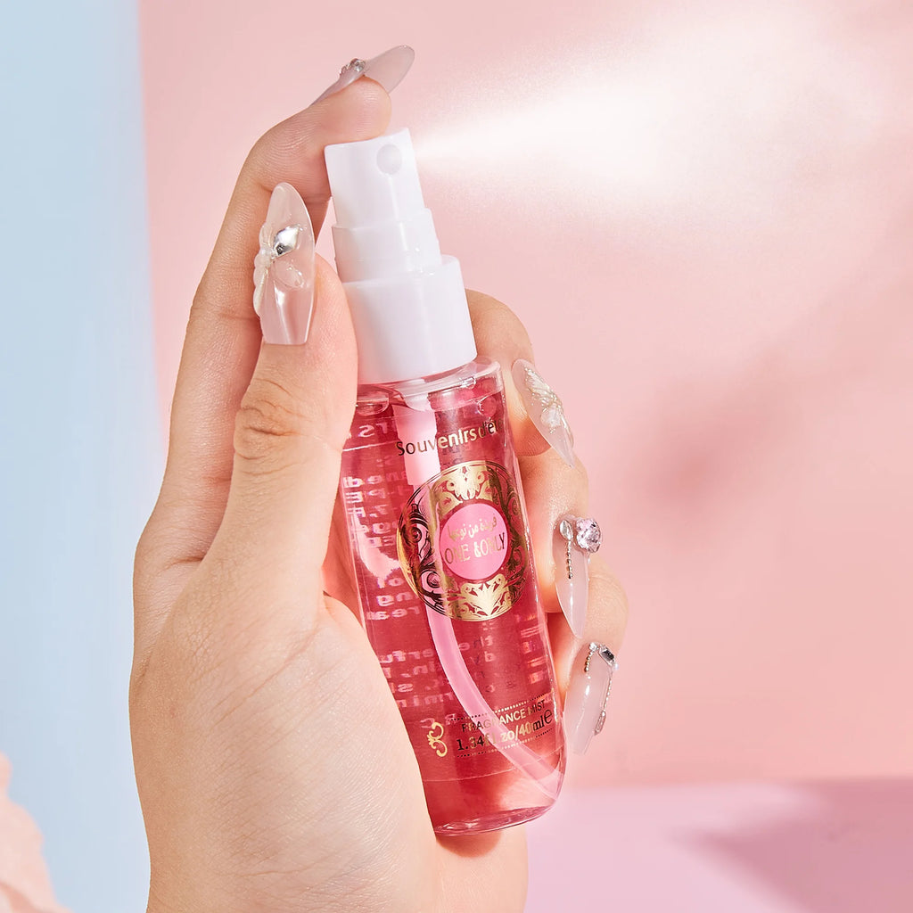 4pcs Women's perfume fragrance set box, alcohol free body spray, lasting fragrance and fresh fragrance, an ideal gift for girls