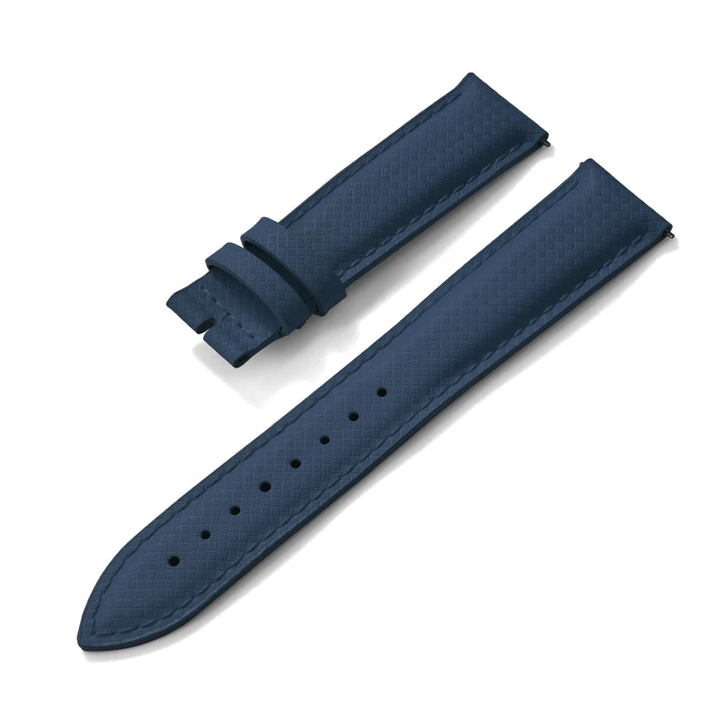 Unisex 18/19/20/22mm Quick Release Watch Bands Tropical Pattern FKM Rubber and Leather Waterproof  Sailcloth Signature Strap