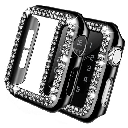 Diamond Case For Apple Watch Cover 9 8 7 41mm 45mm 42mm 44mm 40mm women Bling Bumper Protector Shell iWatch Series 8 3 4 5 6 SE