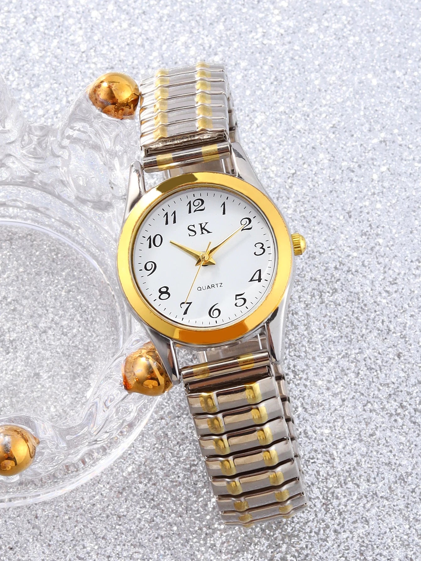2 Elegant retro elastic quartz watches Classic Business fashion analog watches a gift for loved ones