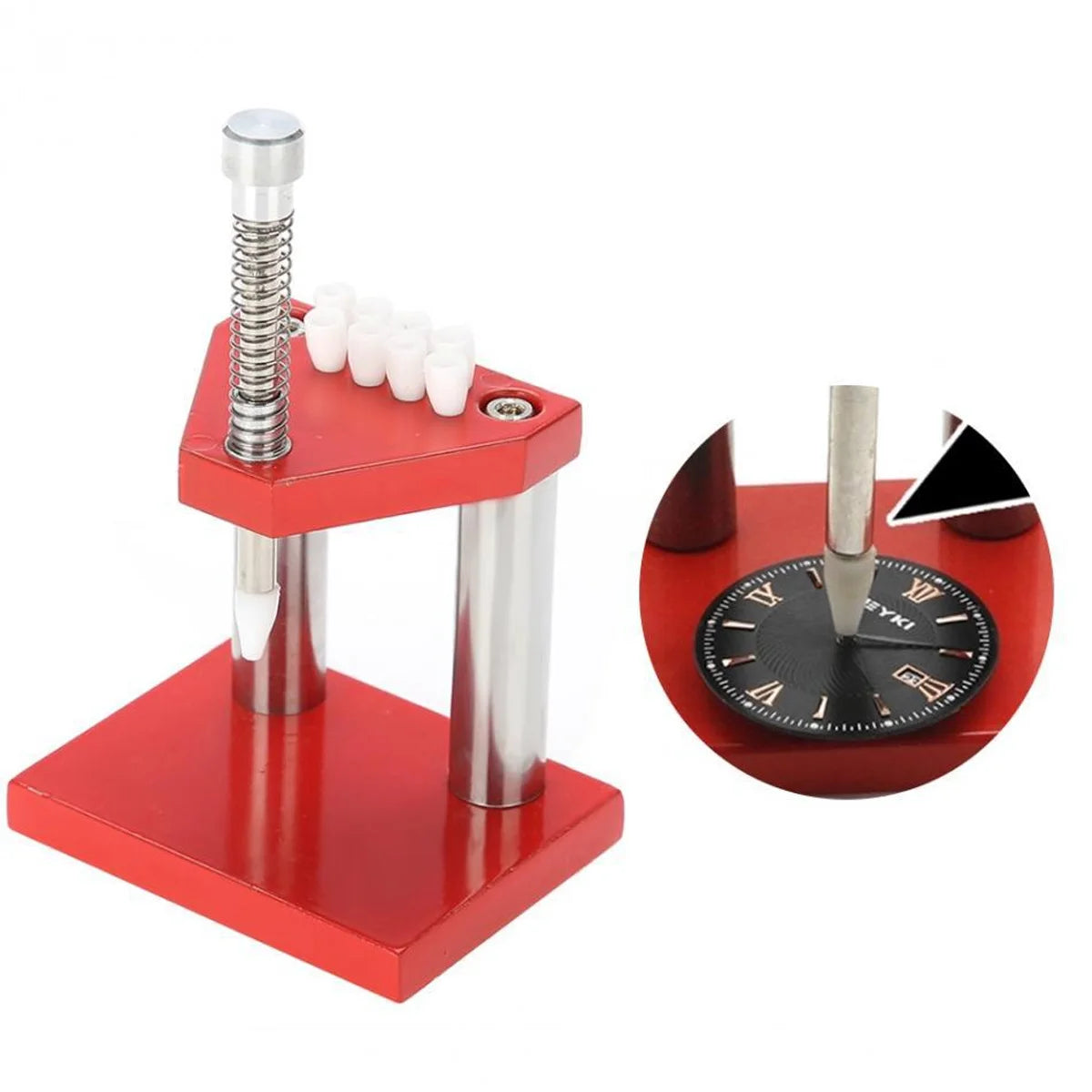 Watch Hand Needle Remover Presser Portable Wristwatch Plunger Puller Accurate Parts Watchmaker Repair Fittings Tools Red Machine
